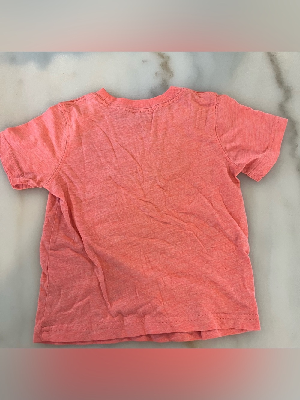 Carter's Coral Tee with Navy 'AWESOME CREW' Graphic - Picture 2 of 3